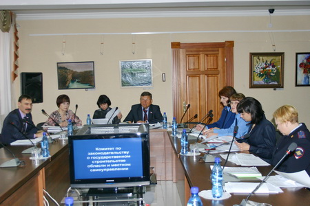 На заседании комитета по законодательству о госстроительстве области и местном самоуправлении 